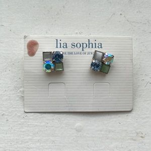 Lia Sophia Multi-Crystal Earrings